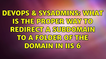 What is the proper way to redirect a subdomain to a folder of the domain in IIS 6