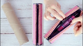 Kağıt Havlu Rulosundan Kalemlik! | Kendin Yap | DIY Pencil Case From The Paper Tube