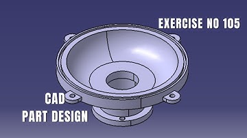 CAD Design Exercise 105 | Catia v5 tutorial exercise I Part Design | CATIA Design | Solidworks