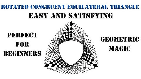 How to Draw Geometric Pattern | Rotated Congruent Equilateral Triangles Tutorial