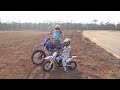 kids got their new dirt bikes! let'em ride! Drew's first real ride