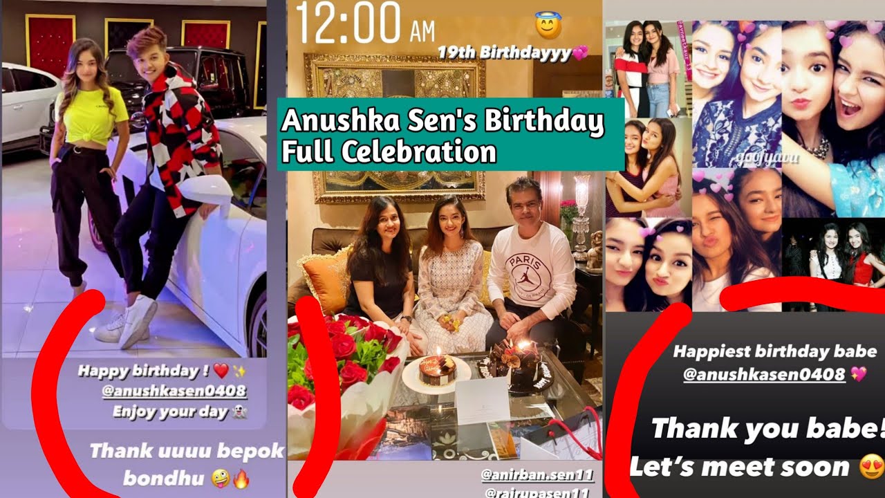Anushka Sen 19th Birthday Celebration | Riyaz Aly Avneet Kaur Wish Special Girl |किस किसने किया Wish