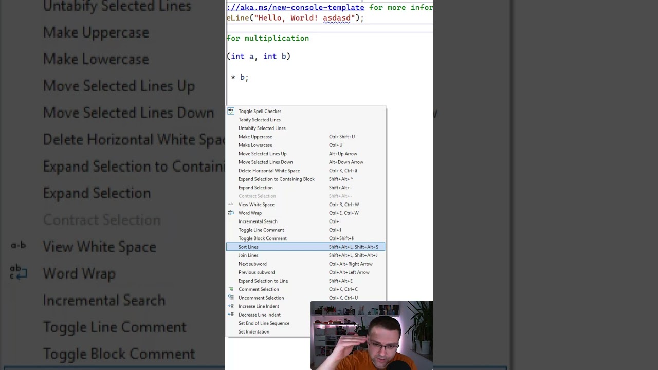 Visual Studio 2022 - Tour: Edit Menu - Part 2  