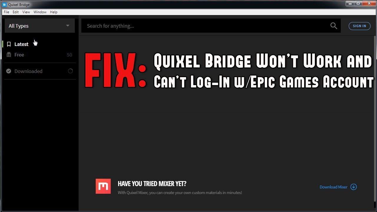 Fix Quixel Bridge Wont Work And I Cant Log In With My Epic Games Account