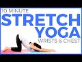 10 minute Yoga Stretches for Wrists, Chest, Shoulders | Sarah Beth Yoga