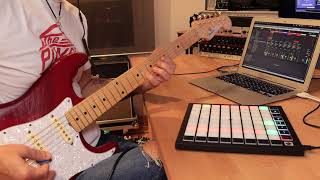 Novation Launchpad X Ableton Live Guitar Looping Jam - First Try