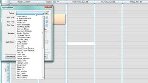 Adding & Deleting Appointments