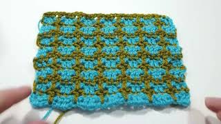 Простые узоры крючком*Simple crochet patterns*Супер простой цветной узор крючком для начинающих  376