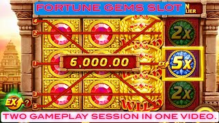 FORTUNE GEMS Slots: HUGE Multipliers in Two Crazy Sessions! 🤯 (For Entertainment Only) screenshot 1