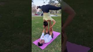 Sexy Beautiful Woman Tries AcroYoga