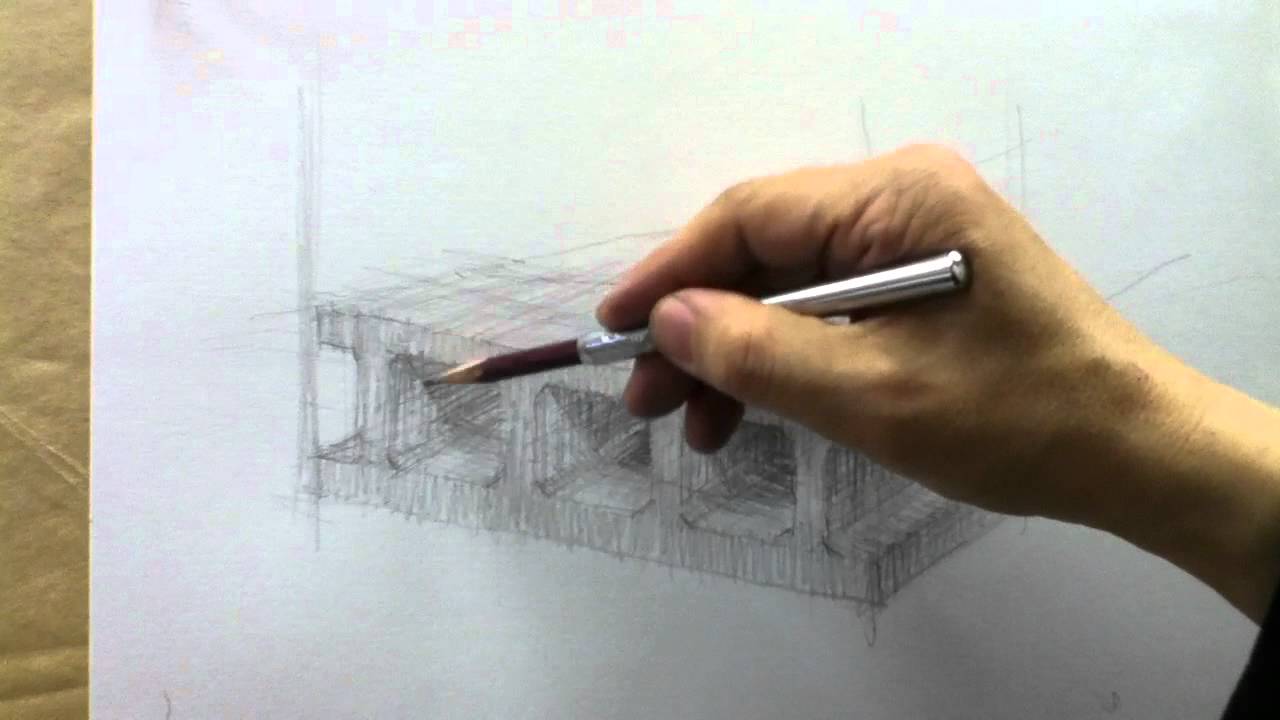 デッサン ブロック 頭の中で構造をイメージし 想像で描く Youtube