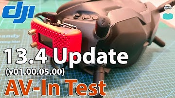 DJI HD FPV April 2020 Update - AV-In & Latency Tests