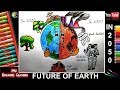 Future drawing of earth in 2050  save earth save life drawing easy step by step for beginners