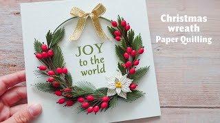 Christmas Wreath Paper Quilling How Its Made - Diy Winter Holidays Crafts