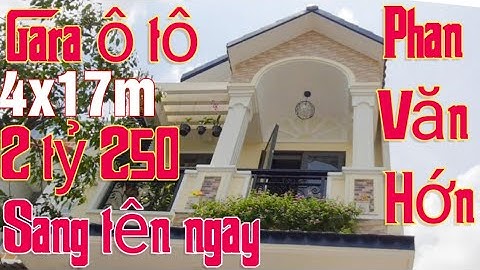 Bán nhà sổ hồng riêng gara ô tô1 Lầu 1 trệt 4x17m Đường nhựa 10m cuối Hóc Môn Phan Văn Hớn nd 2t250