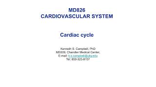 4.5 | MD826 Exam 1 | Cardiac Cycle (Continued): Pressure-Volume Loops and Laplace's Law