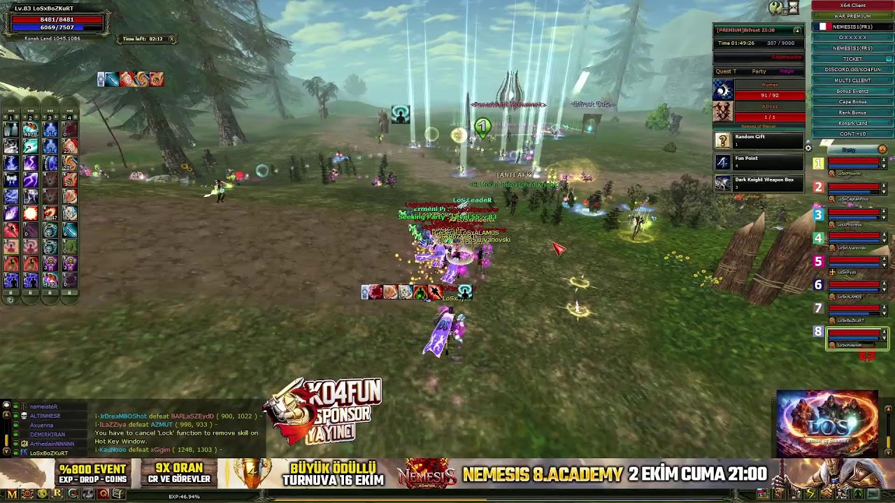 LegionOfSorcery - LoSxBOZKURTLAR Clan PK !! KO4FUN İmmortal Server #KO4FUN #KnightOnline.