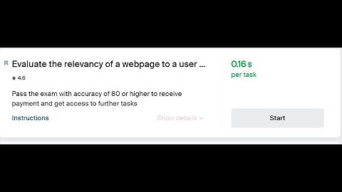 Evaluate the relevancy of a webpage to a user query EXAM