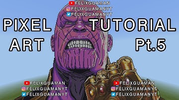Minecraft Pixel Art Tutorial - Thanos Part 5