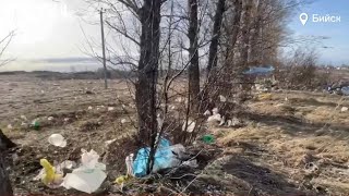 Каждую весну въезд в Бийск превращается в мусорные ворота Алтая.