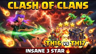 I Attacked TH17 with TH16 with Queen + Mini Dragons, I earned INSANE 3 Star!
