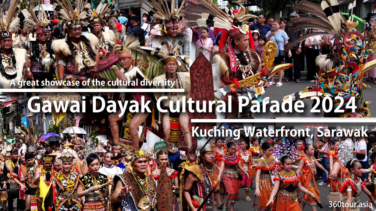 Gawai Dayak 'Niti Daun' Cultural Parade 2024 at Kuching Waterfront, Sarawak