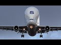 Airbus A300-600ST Beluga landing at Hawarden