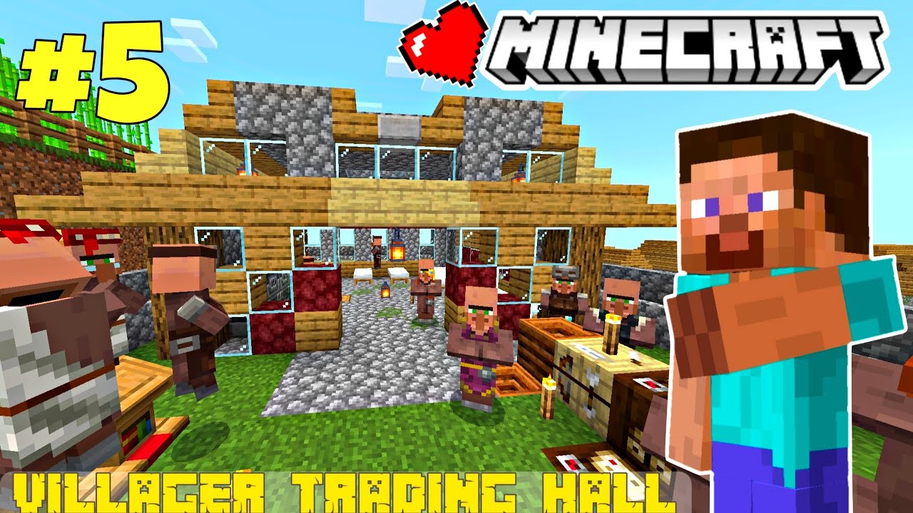 Building a Villager Town Hall in Minecraft Survival Series Ep 5 - YouTube