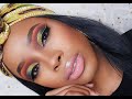 Green and blue dramatic cut crease muah by yelena