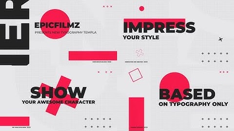 Dynamic Typography Opener After Effects Templates