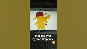 Pikachu Drawing with Python Turtle Graphics #programming#pythonturtle