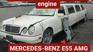 Mercedes floppy broken mirror spring easy fix. 55 AMG engine found in junk yard