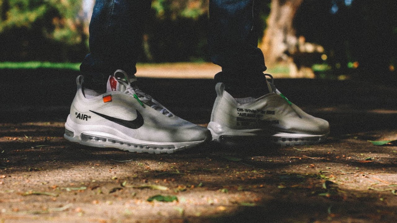 off white air max 97 on feet