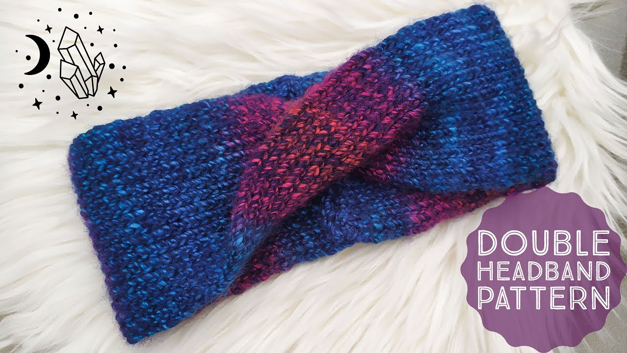 DOUBLE HEADBAND | knitting tutorial step by step
