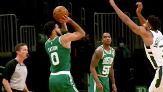 Jayson Tatum Hits Game Winner On Giannis | Giannis Misses Free Throws |Final Minute Celtics Vs Bucks