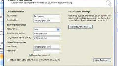 Using Gmail in Outlook 2007