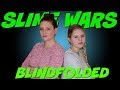 SLIME WARS MAKING DIFFICULT SLIMES BLINDFOLDED || Taylor and Vanessa