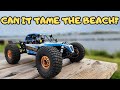 The losi lasernut at the beach we have some climbing to do