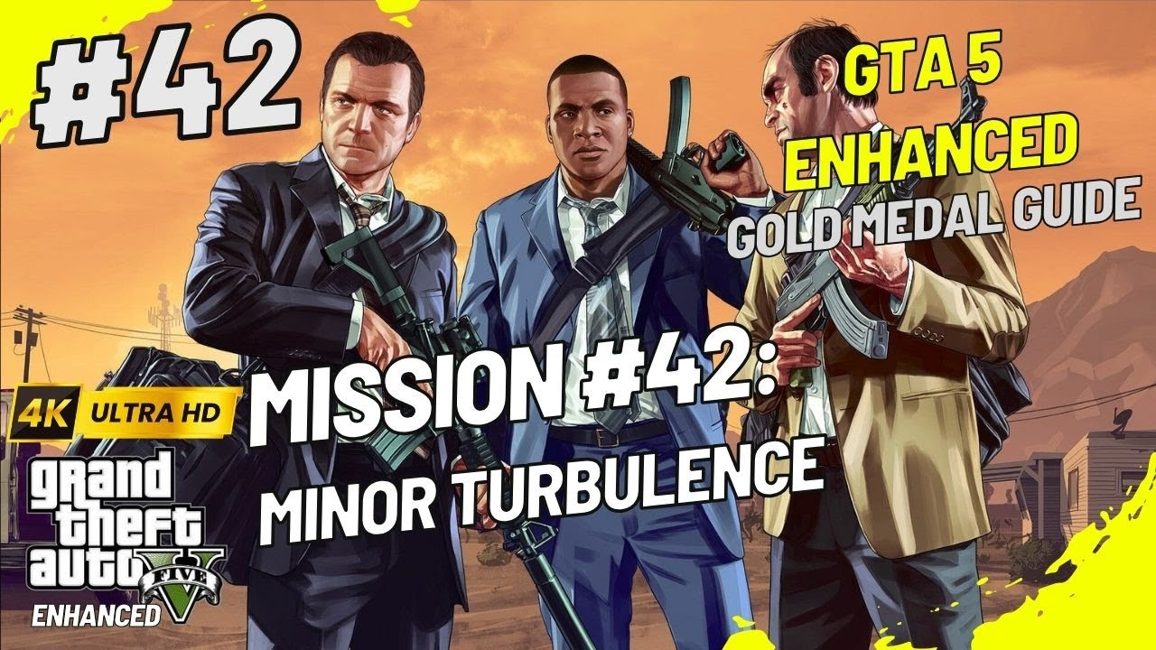GTA 5 Enhanced Edition Walkthrough | Mission #42: Minor Turbulence ✈️ | Gold Medal Guide | 4K 60FPS