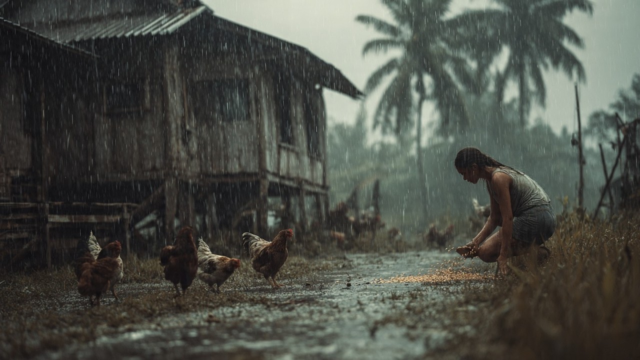 Rain and Thunderstorm at Wooden Cabin | All Night Deep Sleep