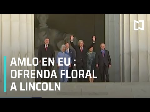 AMLO coloca ofrenda floral en el monumento a Abraham Lincoln - Despierta