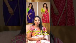 Best Parrot Green Blouse Saree Combos 💚 | Trending Saree Color Combinations 2026