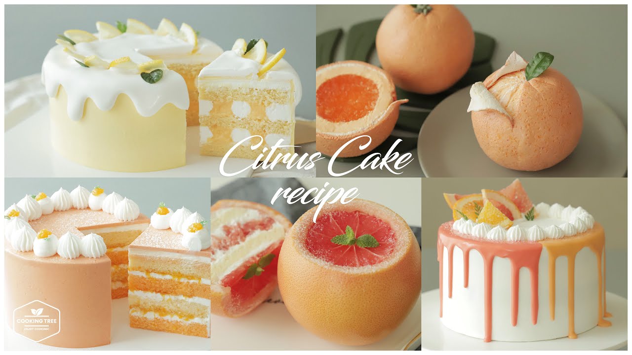 ⁣🍊5가지 시트러스 케이크 레시피 모음.zip🍊 : 5 Citrus Cake Recipe * 홈베이킹 영상 모음 Baking Video | Cooking tree