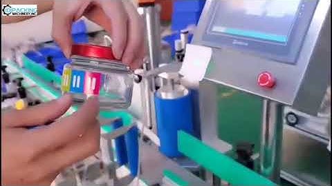 Automatic food glass bottle herb jam jar vertical labeling machine positioning labeling line