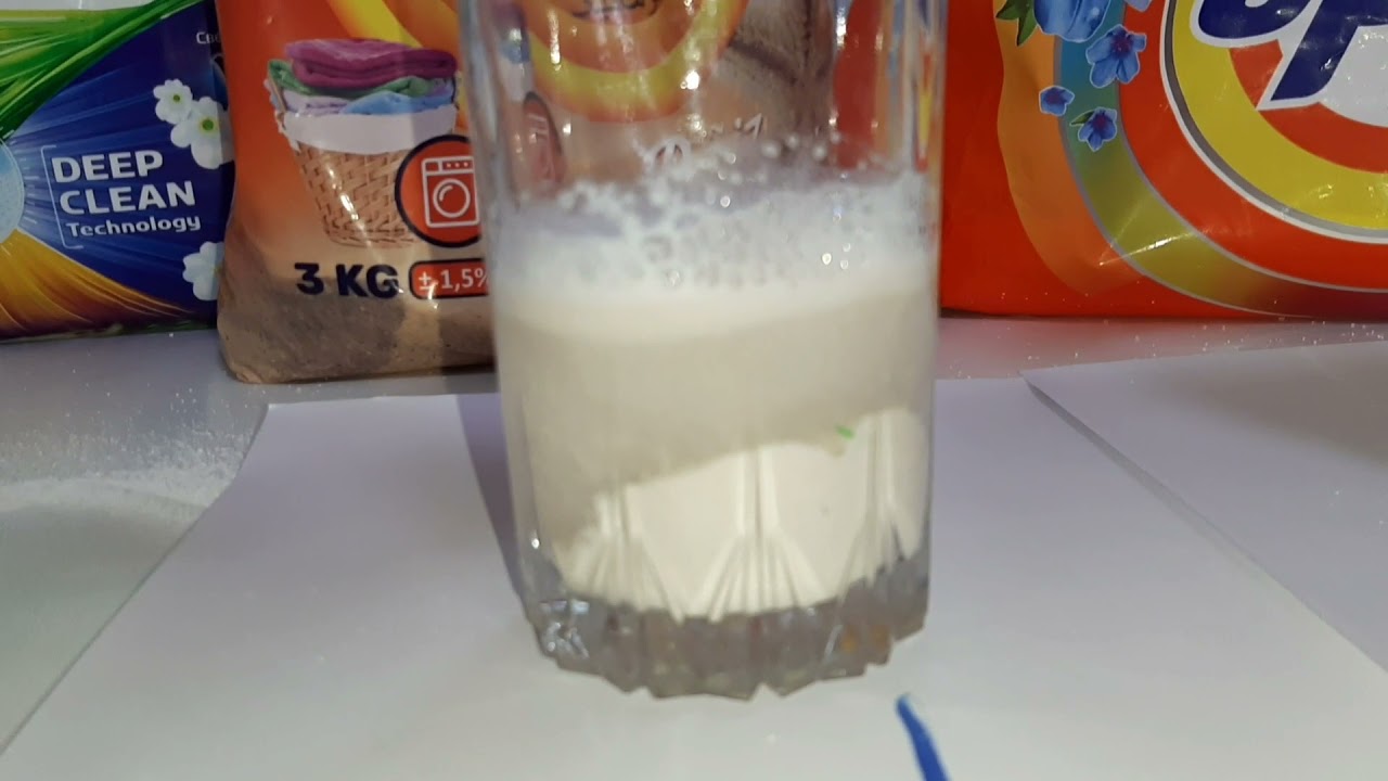 Порошок кир ювиш кукунининг сифатини  аниклаш. Оригинал ва подделкаси хакида 1-кисм