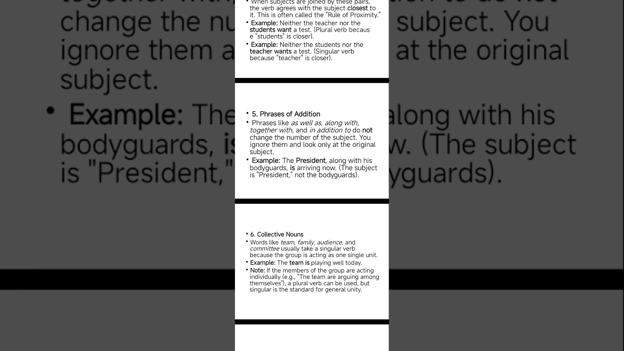 Concord in English Grammar 