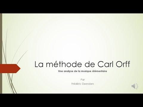 Vidéo: Qu'est-ce que la méthode orff ?