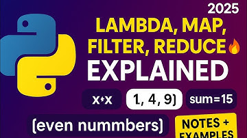 Python Lambda, Map, Filter, Reduce Explained | Simple Examples & Interview Notes (2025)