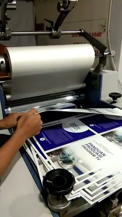Mesin Laminasi Otomatis !!! Ukuran yg semi besar #percetakan #23project #laminating