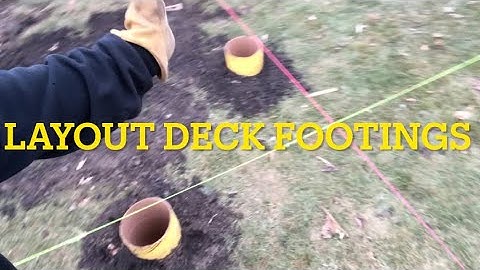 How to square up deck post footing